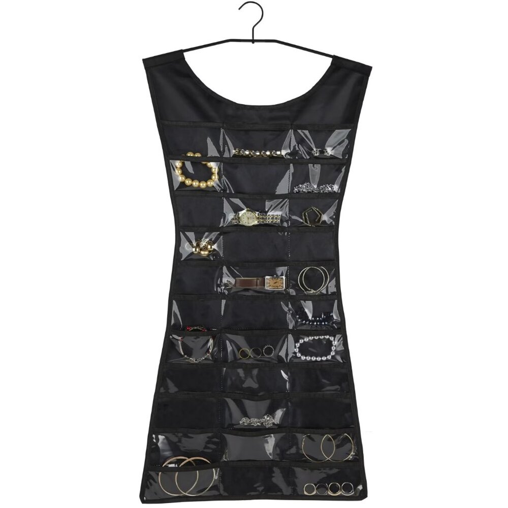 Umbra Little Black Dress Hanging Jewelry Organizer Earrings Necklace Ring Closet